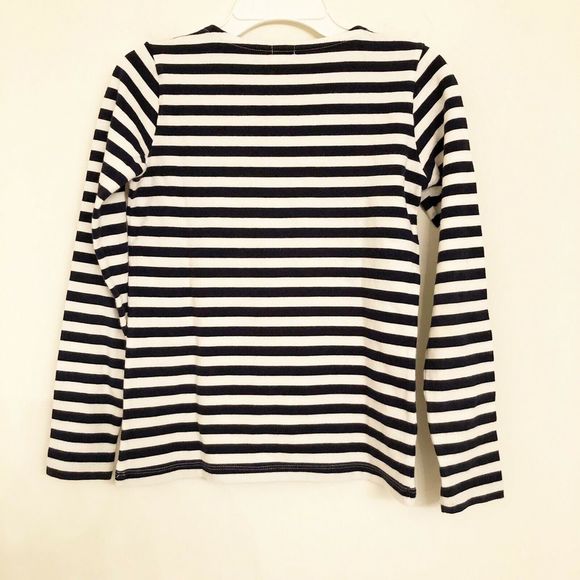 Crewcuts by J. Crew Stripe Top w/Jeweled Neckline size 12 - Picture 3 of 7